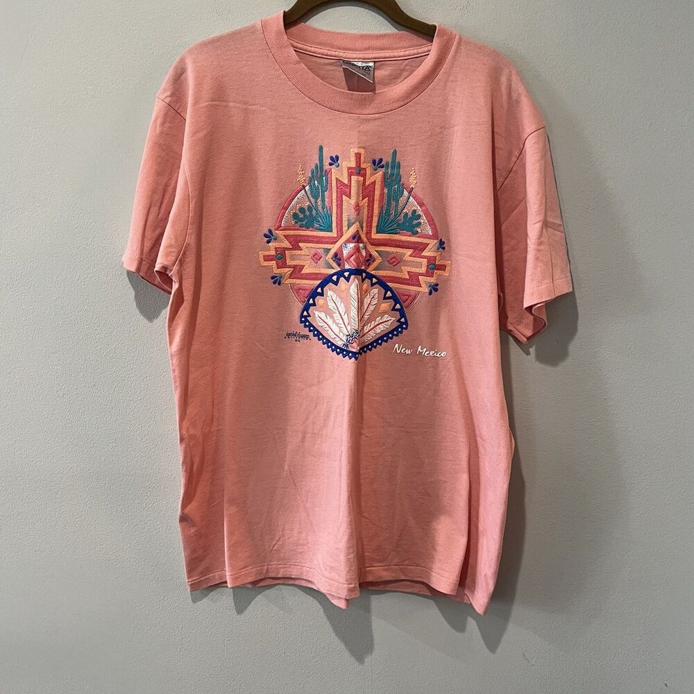 Vintage Nathan Richards T-Shirt XL New Mexico 3D 1992 Single Stitch‎ Oneita